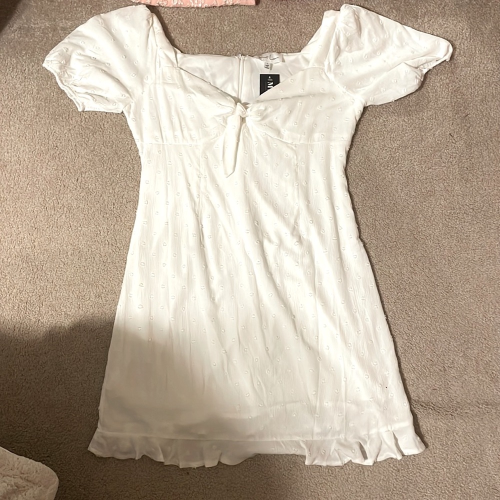 MADIDA-Swiss Dot Textured Mini Dress